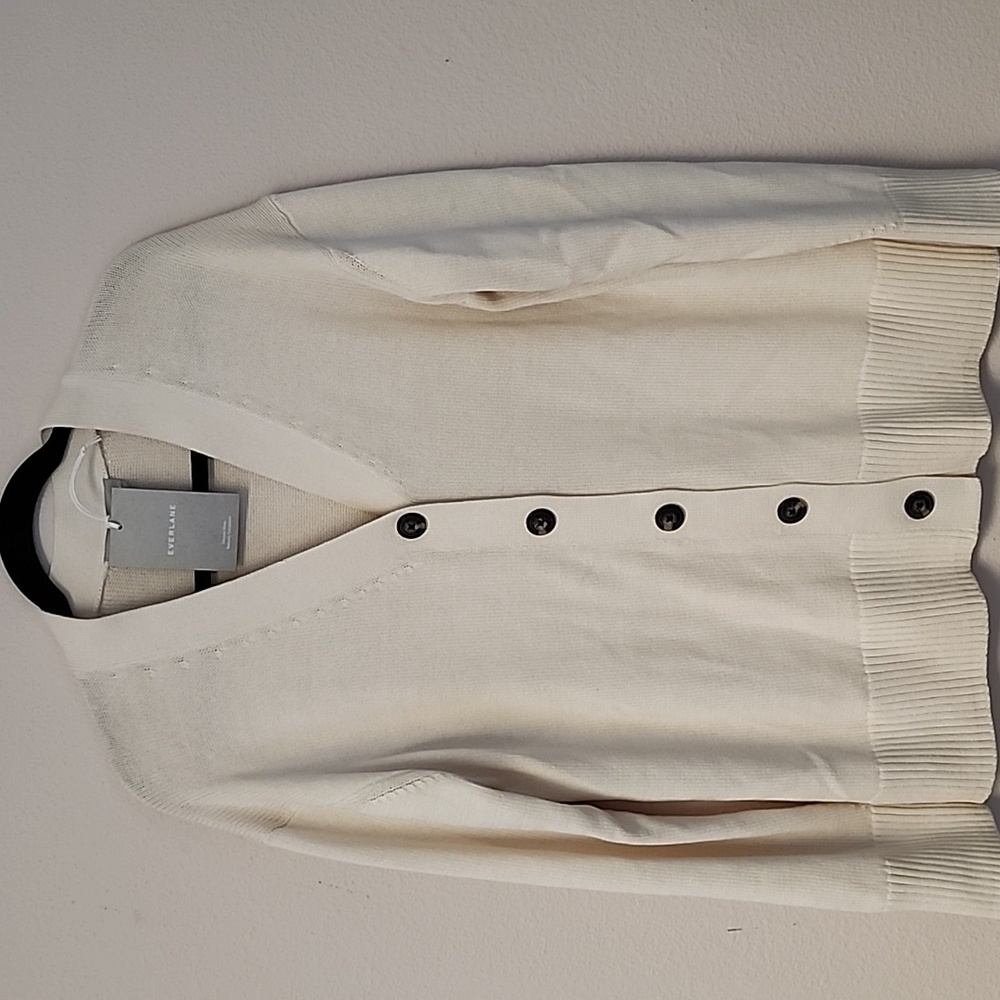 Everlane Organic Cotton Cardigan Nwt - Picture 3 of 13